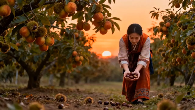  丰收时节采果女417#横屏 	 