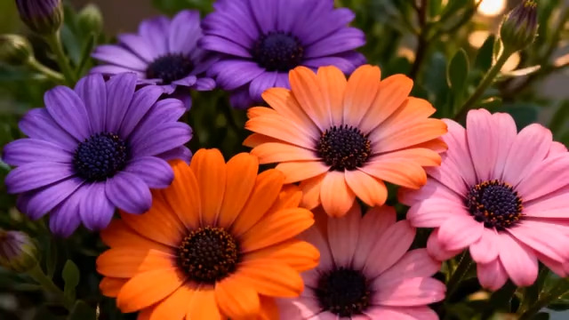  多彩雏菊盛开特写357#横屏 	 