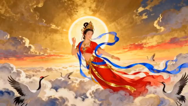  飞天仙女云端舞386#横屏 	 