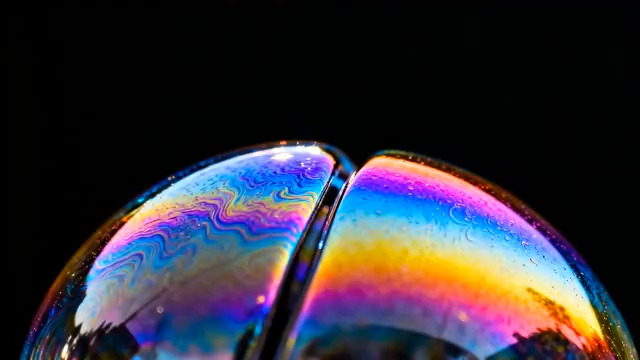  多彩肥皂泡特写358#横屏 	 -