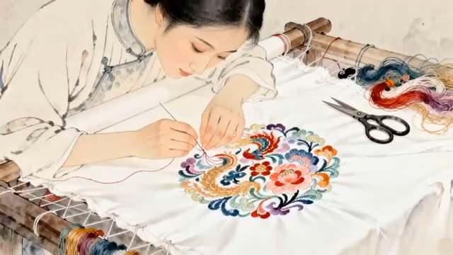  非遗苏绣技艺展示387#横屏 	 