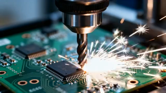  电路板钻孔加工过程312#横屏 	 