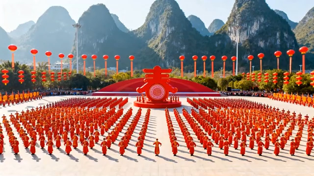  大型广场春节活动表演292#横屏 	 