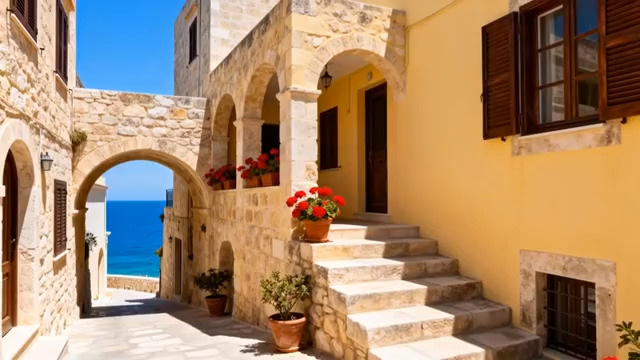  地中海风情黄色建筑306#横屏 	 