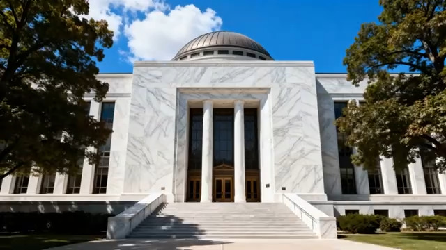  大理石建筑正面全景287#横屏 	 