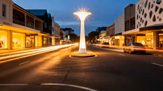  城市夜景商业街车流222#横屏 	 