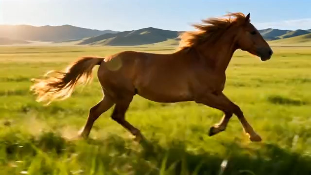  草原奔马 自由驰骋105#横屏 	 -