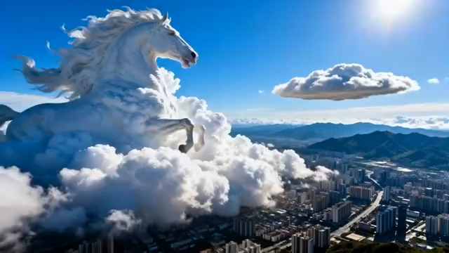  白马踏云城市风光49#横屏 	 -