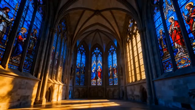  彩色玻璃窗光影20186#横屏 	 