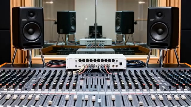  专业录音棚调音台特写3237#横屏 	 