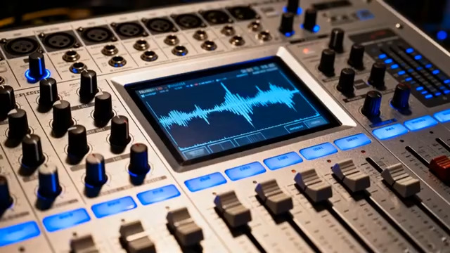  专业音频调音台特写3243#横屏 	 