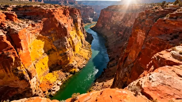  壮丽峡谷航拍美景3261#横屏 	 