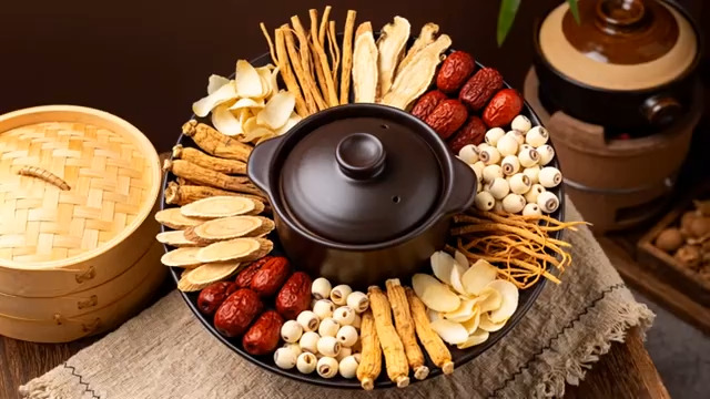  滋补养生食材拼盘展示3265#横屏 	 