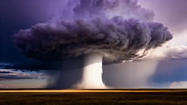  紫色蘑菇云爆炸特效3271#横屏 	 