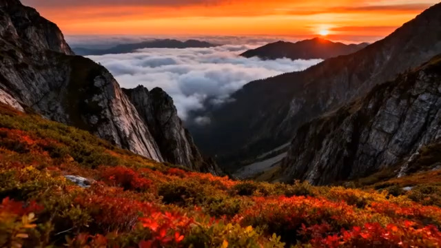  壮丽山河日出云海3260#横屏 	 - 