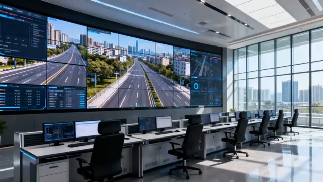  智能交通指挥中心监控3186#横屏 	 