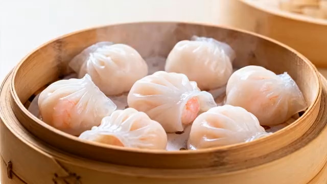  蒸笼里的鲜虾饺3149#横屏 	 -