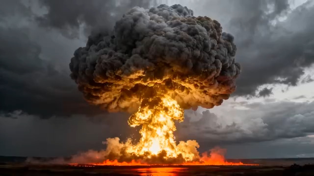  震撼蘑菇云爆炸瞬间3144#横屏 	 