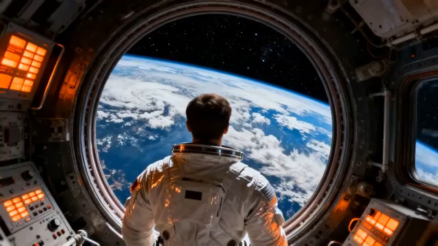  宇航员太空看2989#横屏 	 