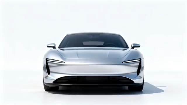  银色跑车正面多角度展示2955#横屏 	 