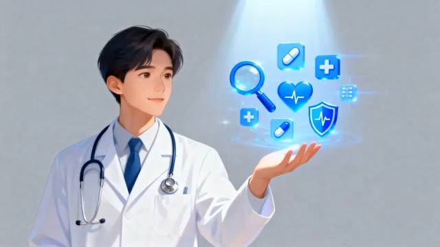  医生展示医疗科技图标2944#横屏 	 