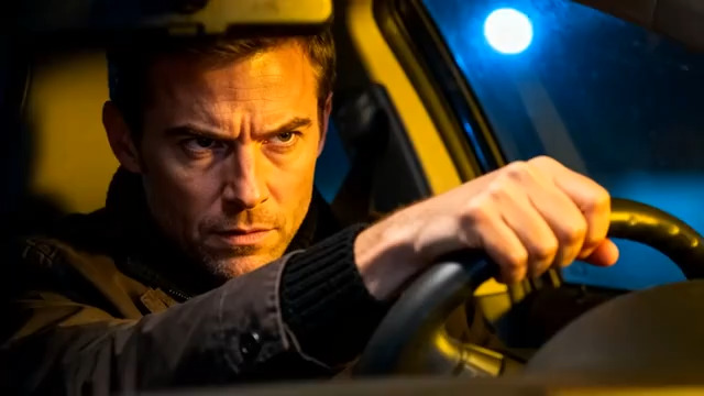  夜晚驾车的男人2925#横屏 	 