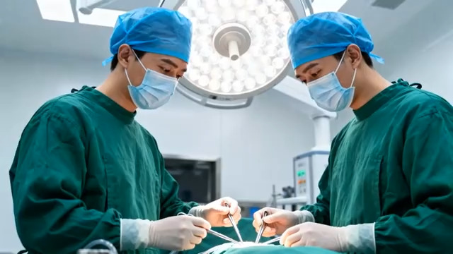  医生手术操作特写2942#横屏 	 