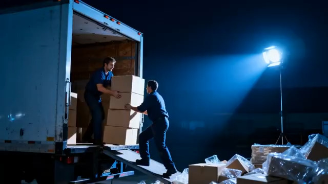  夜间装卸货物2900#横屏 	 - 