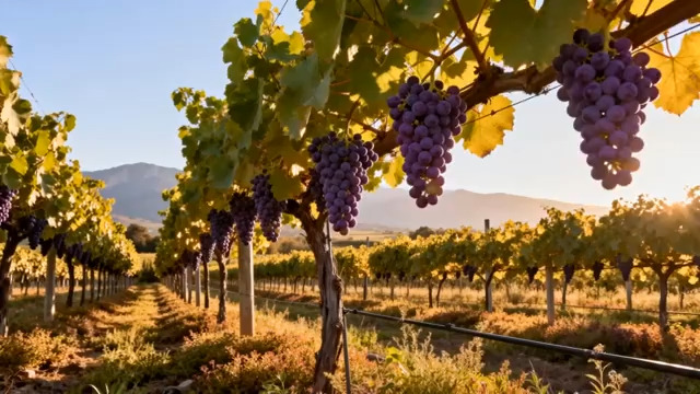  阳光下的葡萄园丰收2835#横屏 	 