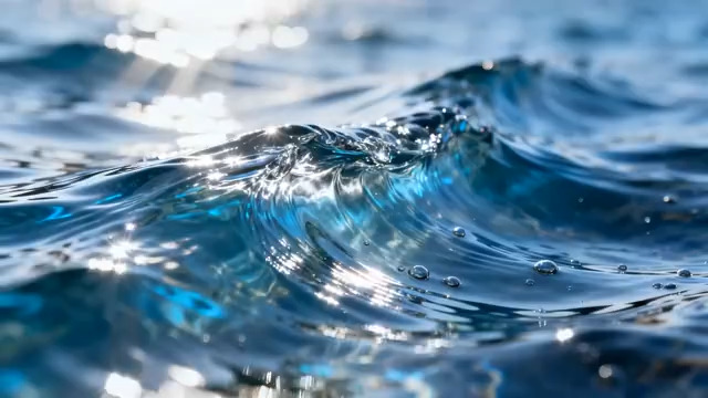  阳光海面波浪特写2763#横屏 	 