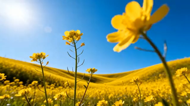  阳光下的黄色花海2818#横屏 	 -