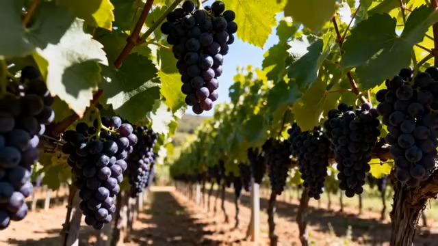  阳光葡萄藤挂满紫葡萄2776#横屏 	 