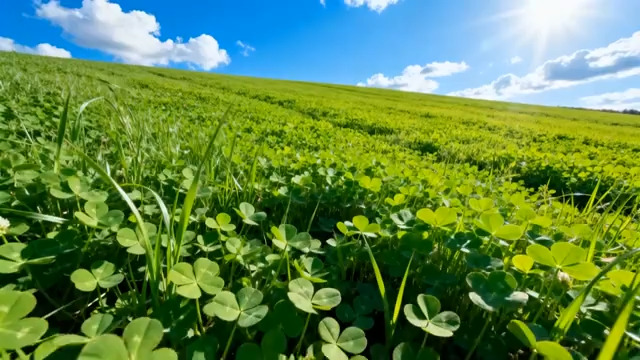  阳光下的绿色草地2825#横屏 	 