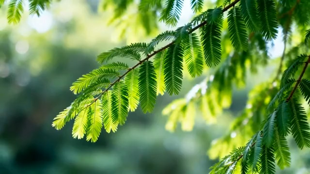  阳光透过绿叶摇曳2788#横屏 	 