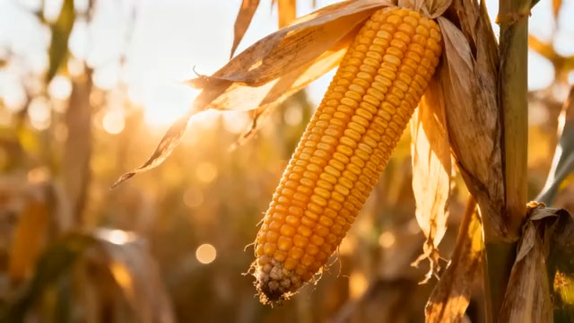  阳光下的成熟玉米棒2798#横屏 	 