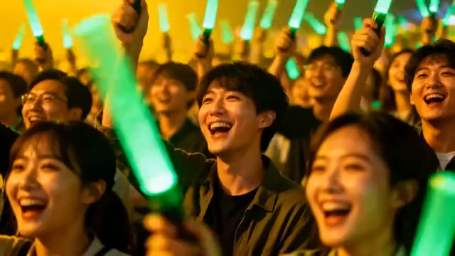  演会欢呼人群2744#横屏 	 