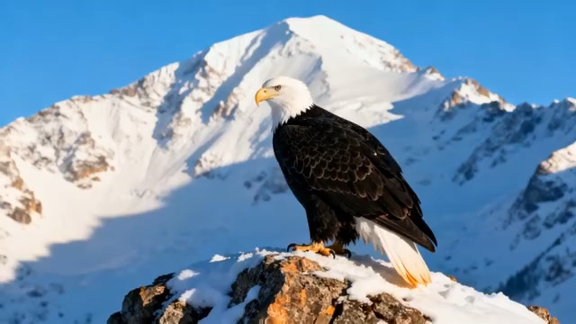  雪山之巅的雄鹰2697#横屏 	 