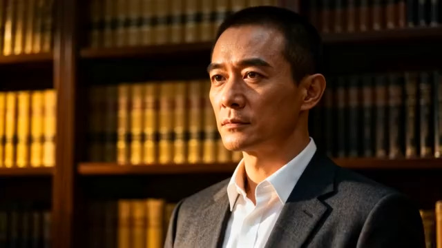  西装男士沉思特写2415#横屏 	 