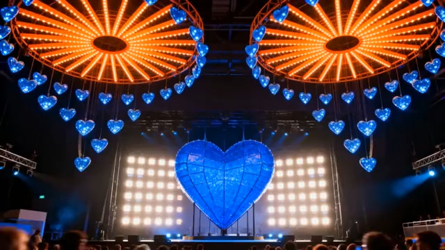  舞台爱心灯光秀2357#横屏 	 