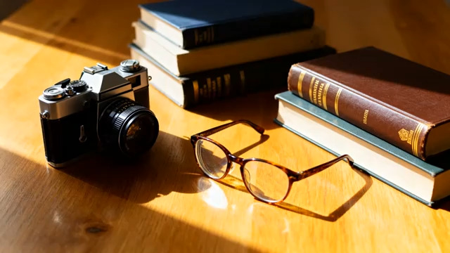  午后阳光书桌静物2354#横屏 	 -