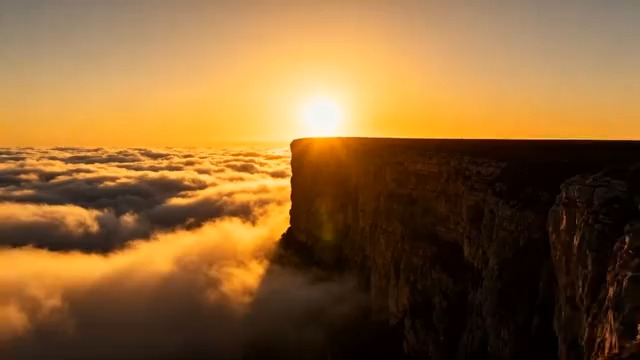  悬崖云海日出2587#横屏 	 