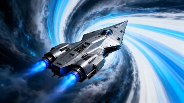  星际飞船穿越星云漩涡2548#横屏 	 