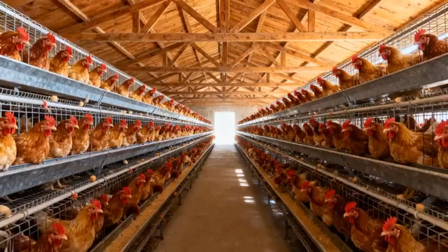  现代化养鸡场内部2476#横屏 	 