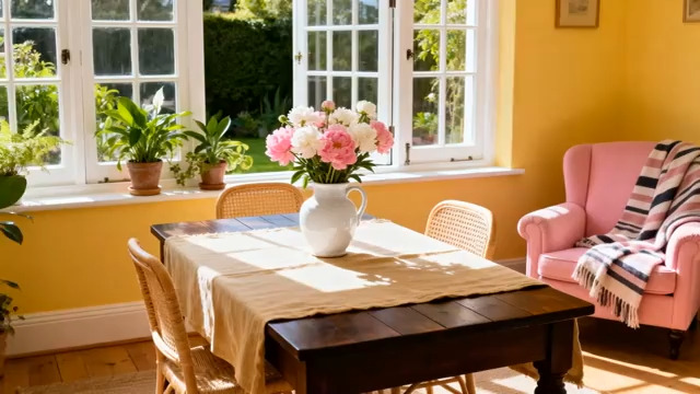  温馨黄色客厅布置2331#横屏 	 - 