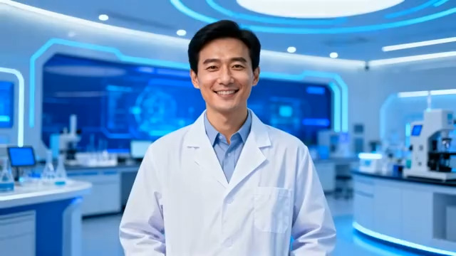  微笑的男科学家2280#横屏 	 