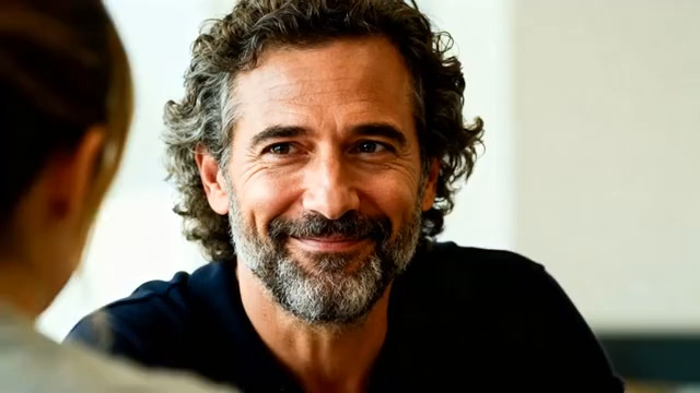  微笑的中年男性2284#横屏 	 