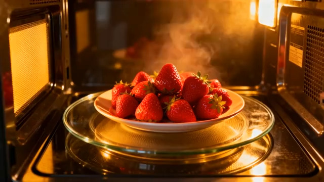  微波炉里的草莓热气腾腾2276#横屏 	 