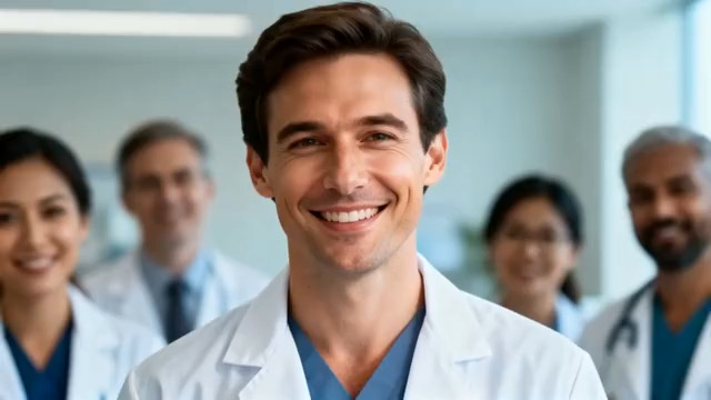  微笑的医生团队2282#横屏 	 