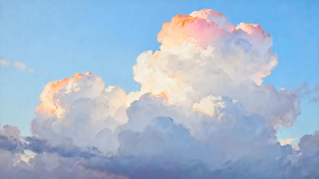  天空漂浮的棉花糖云朵2235#横屏 	 -