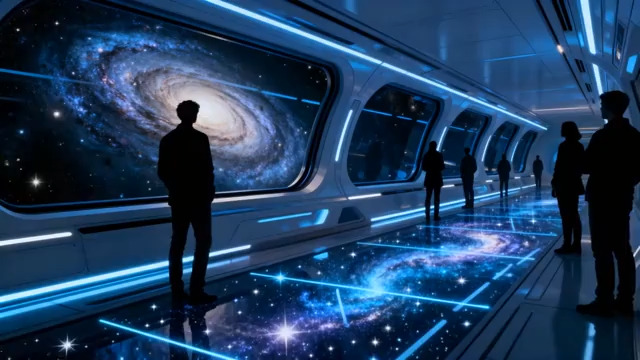  太空舱内看星系2217#横屏 	 